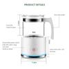 Milk Frother,Electric Warmer with Hot or Cold Functionality for Cappuccino Latte Macchiato Hot Chocolate EU Plug White