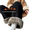 Pantaloni larghi imbottiti super spessi da donna, pantaloni casual larghi e dritti alti, autunnali e invernali