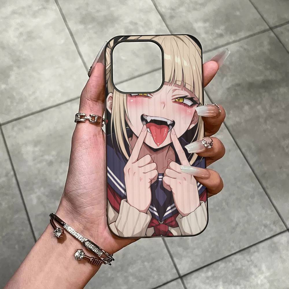 Toga Himiko My Hero Academia For Phone 17 16 15 14 13 12 11 Pro Max Plus Pro Air Phone Case Corrugated Stripe Back Cover