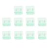 10Pcs Mini Transparent Folder with Push Clip Office Organizer for Organizing