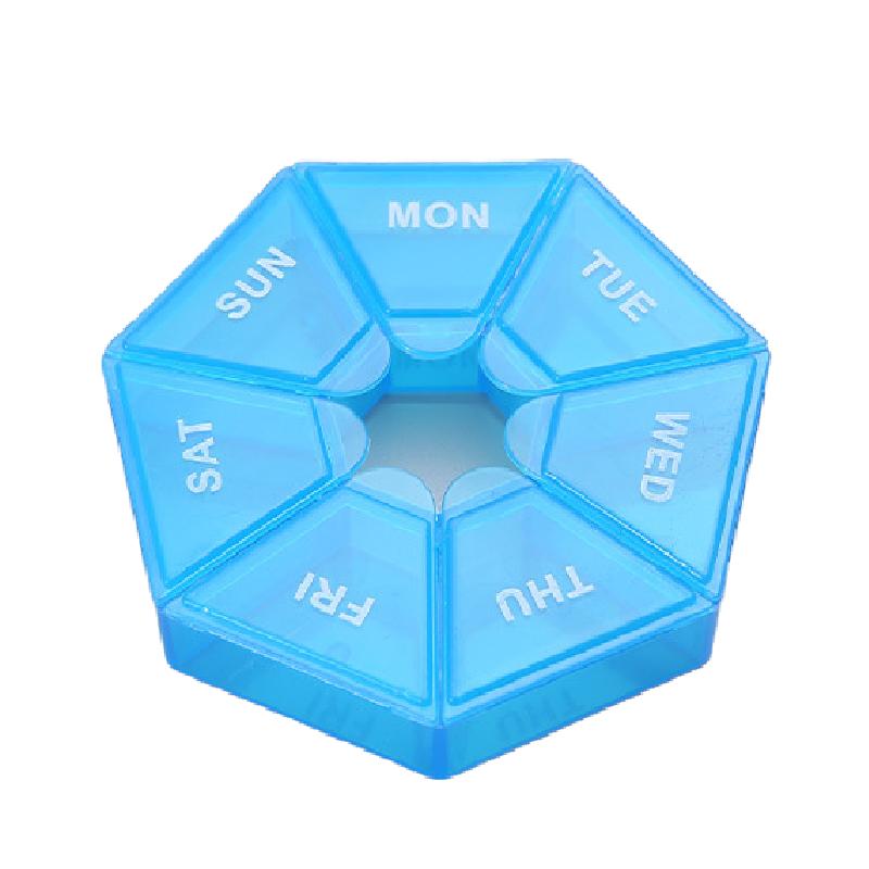 1 Stück Pillendose 7 Tage Tabletten Süßigkeiten Pillenbox Organizer Tragbare Aufbewahrung Tablettenhalter Reise Pillen Organizer Pillenspender