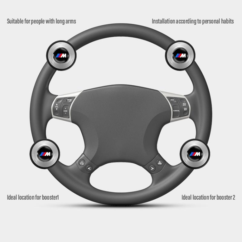 360 Degree Rotating M LOGO Car Steering Wheel Booster Steering Wheel Knob Ball For BMW E61 E81 E87 1 2 3 4 5 6 7 Series X1 X3 X4 X5 X6 F20 E90