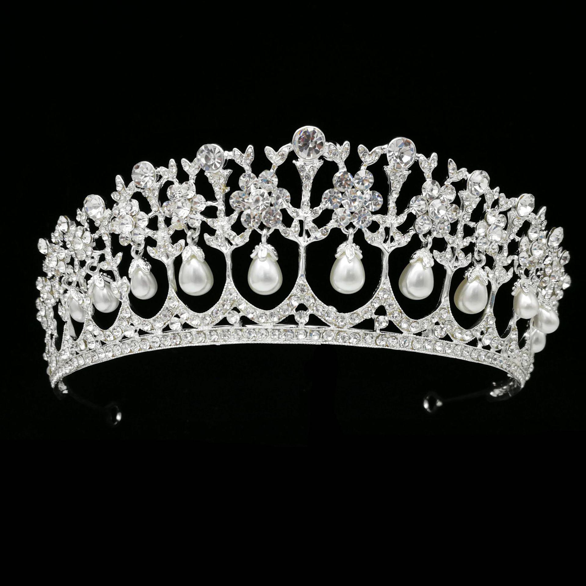 

Барочная стразовая принцессина корона украшение для волос белый