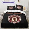 Manchester United F Custom Name Pattern Bedding,Quilt Set Quilt Cover Pillowcase Home Birthday Gift(1 * Duvet Cover + 2 * Pillowcase, Without Core)