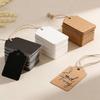 100Pcs with Strings Kraft Paper Hanging Tags DIY Blank Packaging Label Cardboard Gift Packing Cards Party Decorating Labels