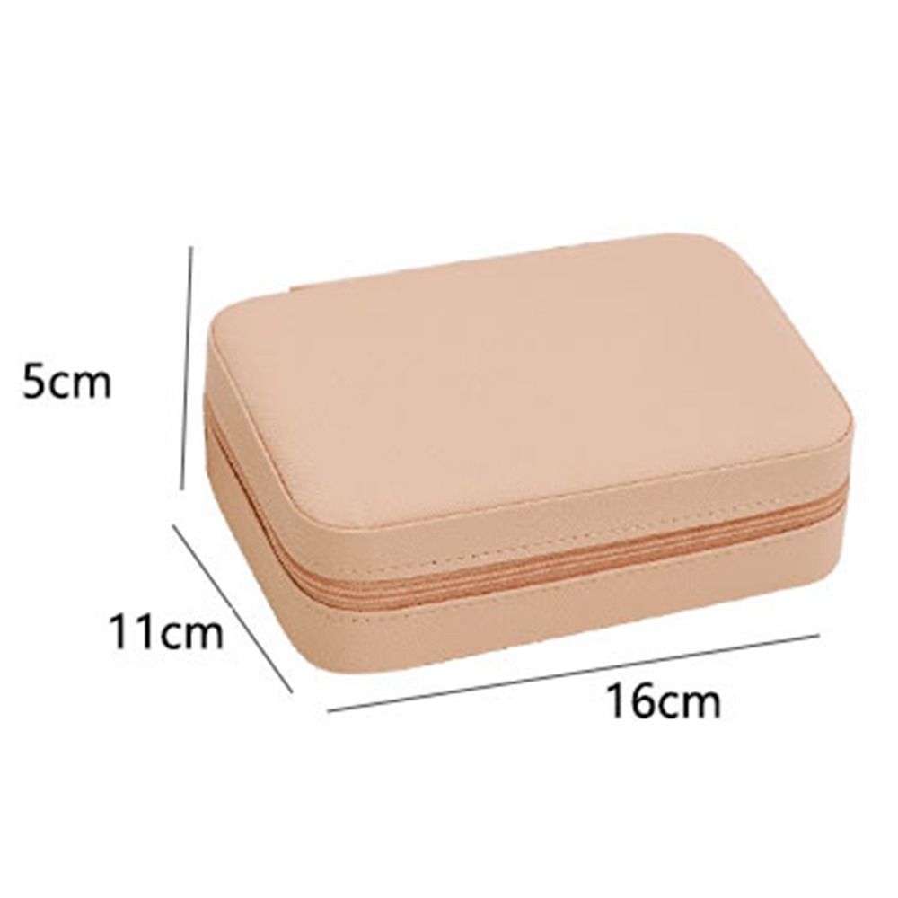Dustproof Portable Jewelry Organizer Leather Jewelry Display Box Jewelry Storage Case  For Home