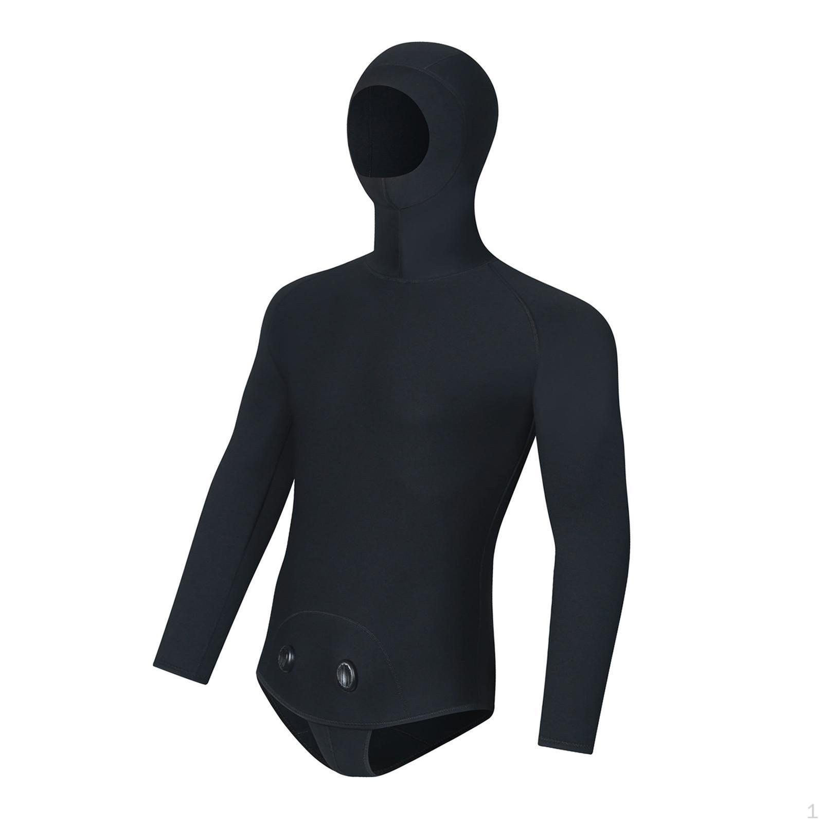 Men Wetsuit Top with Hood Women