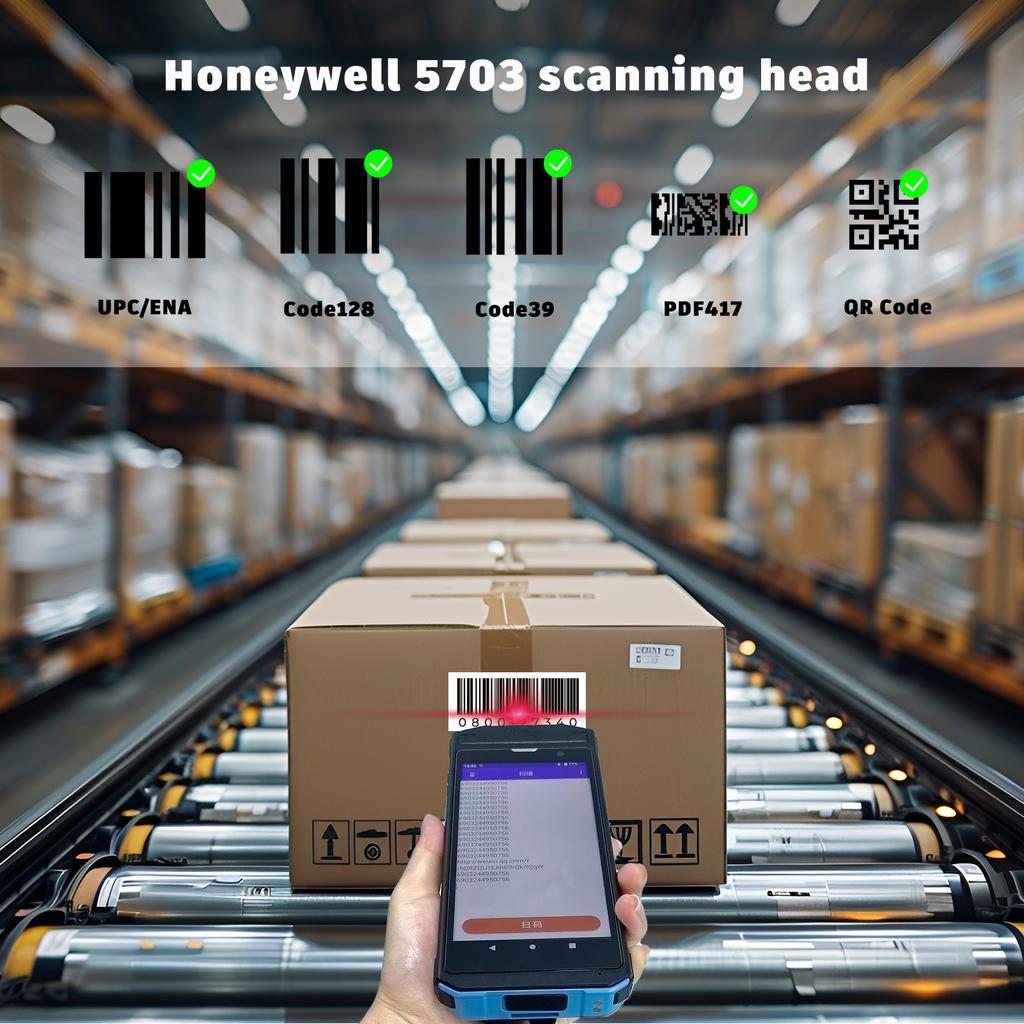 Bisofice Android 13.0 Barcode Scanner Handheld Mobile PDA Terminal Machine Support 1D 2D QR Code with 5.7 Inch