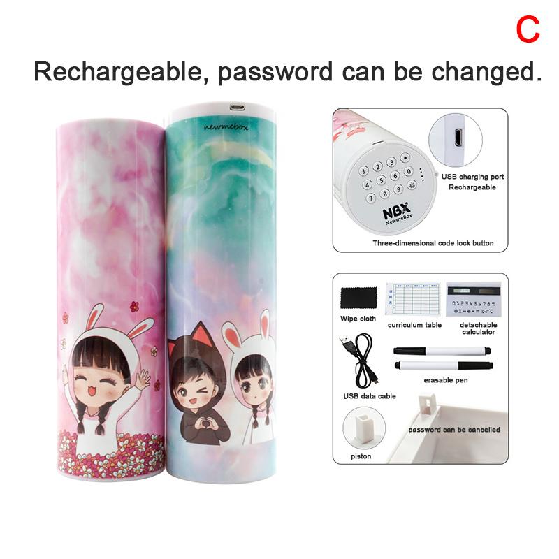 

Многофункциональная коробка для канцелярских принадлежностей с технологией Smart Technology, длинный электронный пароль + замок