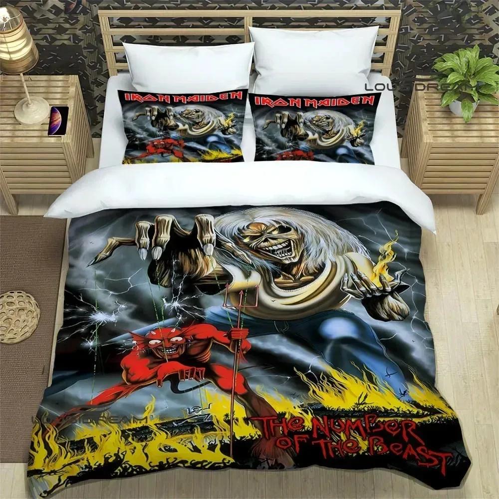 I-Iron-M-Maiden Bedding Sets Exquisite 3D Rock Band Bed Supplies Set Duvet Cover Comforter Set Bedding Set Rock Fans Gift
