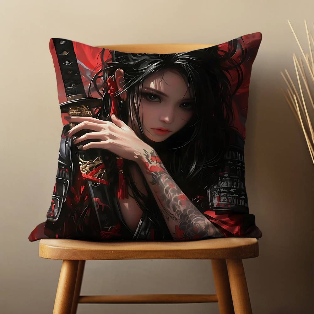 

Cool Art Warrior Woman Throw Pillow Case For 45*45cm,55*55cm,30*30cm,Car Pillowcase Home Bedchamber Decor Gift 30cmx30cm