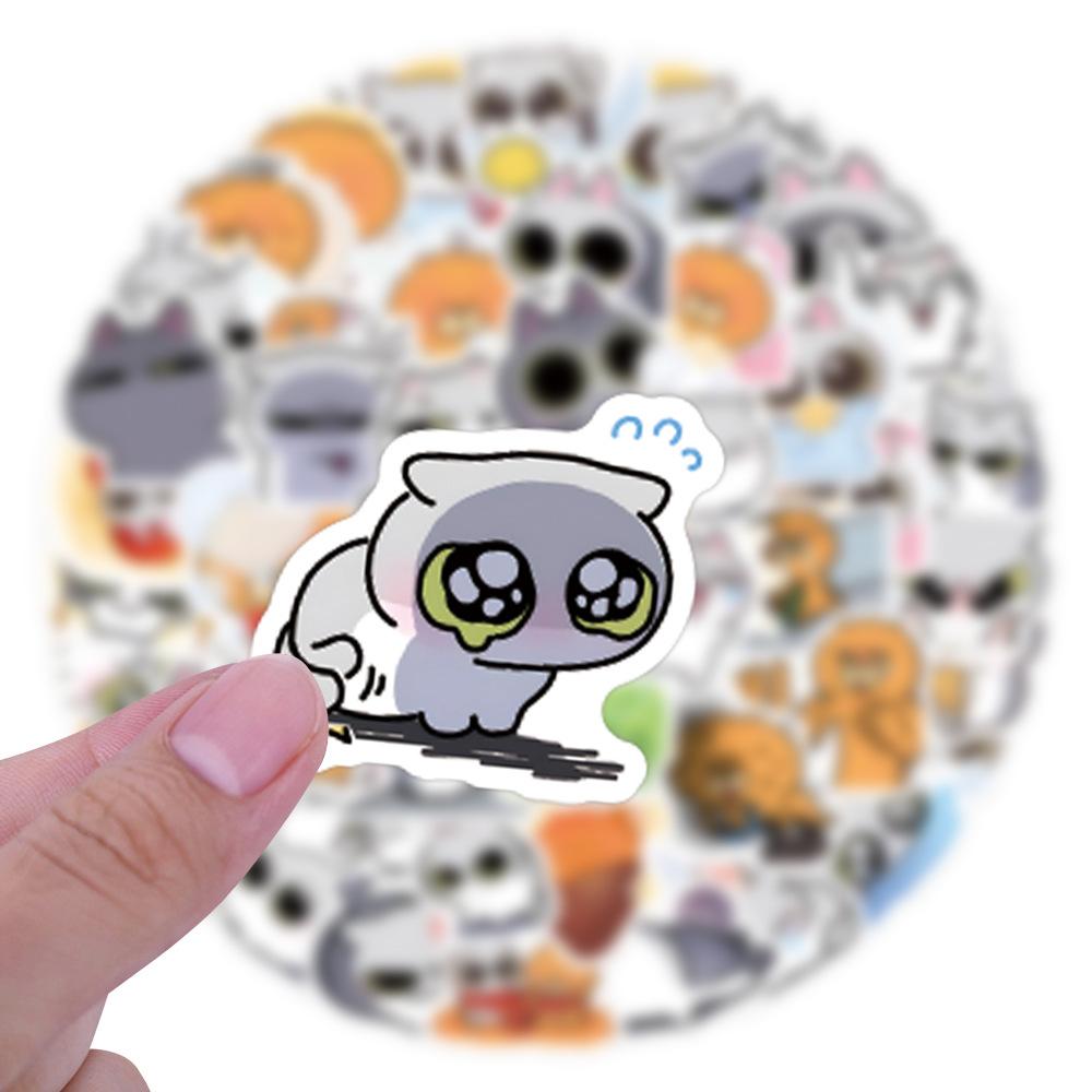 105Pcs Cute Cat Stickers Creative Decoration Refrigerator Skateboard Phone Case Notebook Diy Waterproof Graffiti Toys Gift Decal