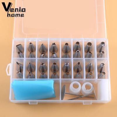 38 adet/takım yeniden kullanılabilir buzlanma boru nozulları seti pasta torbası kazıyıcı çiçek pasta kreması ipuçları dönüştürücü Cupcake kek dekorasyon aracı