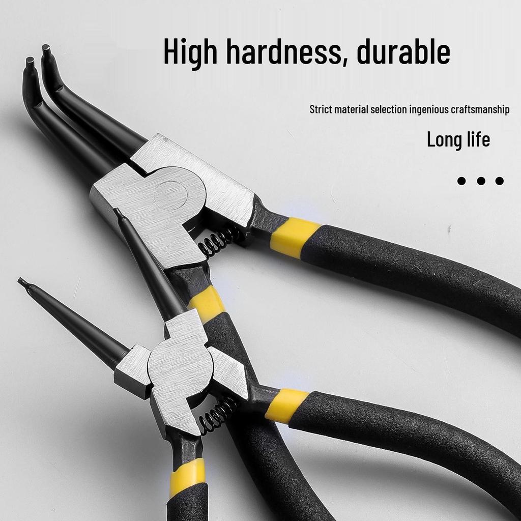 Industrial-Grade Circlip Pliers Set: 5-9 Inch, Inner/Outer, Pointed/Bent Nose for Auto Repair