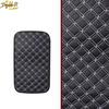 Quilted Embroidery PU Leather Car Armrest Box Cover Pad Center Console Protector