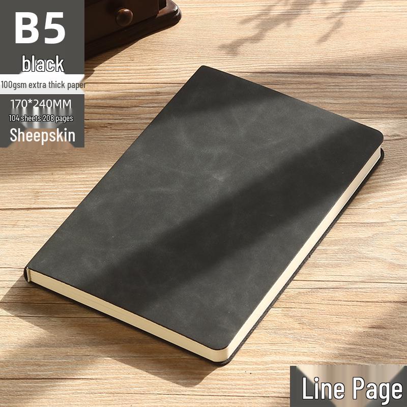 High-Quality A5 Leather Softcover Notebook for Students and Professionals
