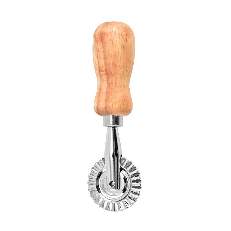 Ravioli Stempelmacher Schneider mit Holzgriff Edelstahl Plätzchenausstecher Nudelpresse Ravioli Maker Form Gebäck Pizza Rad