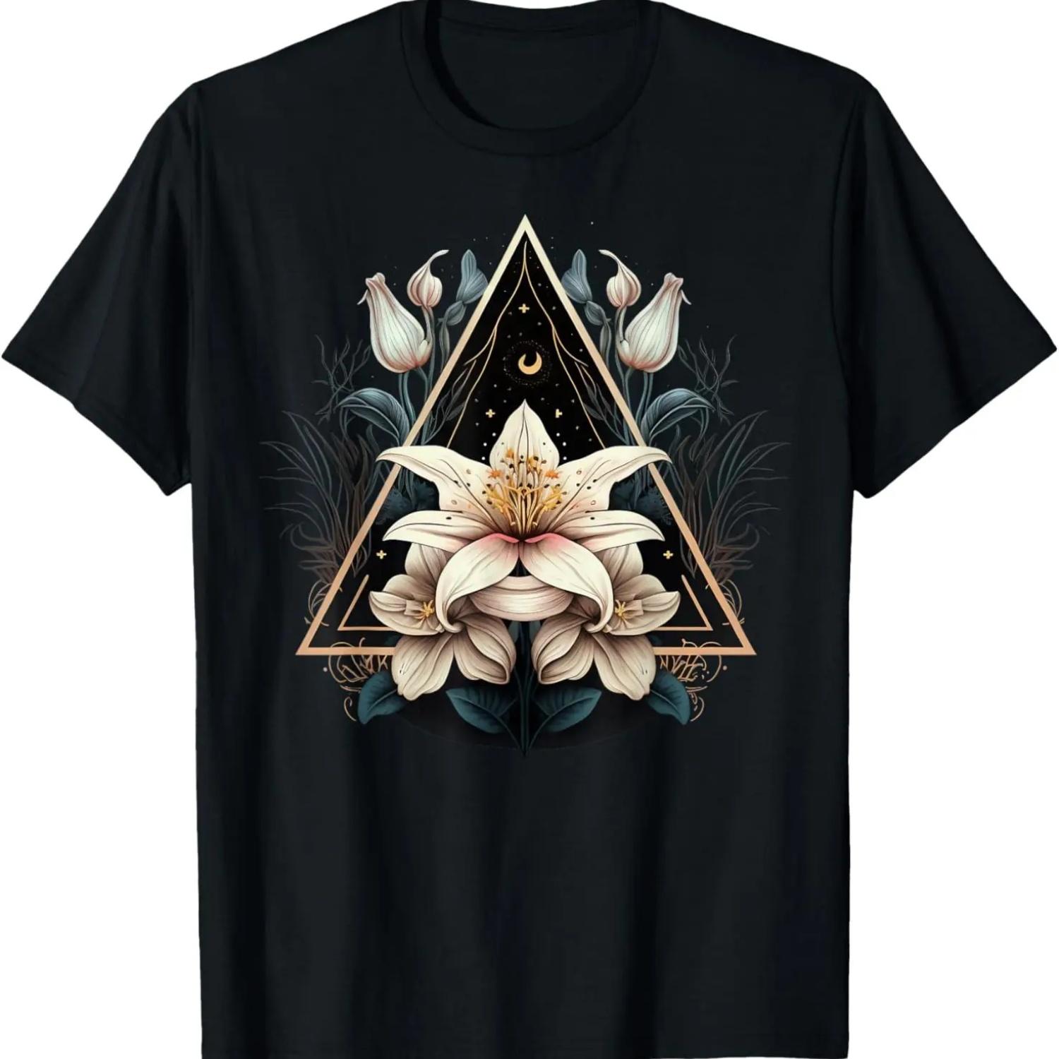 Мужская футболка «Лунная лилия» и женская футболка «Лунная лилия» S чёрный