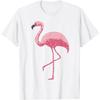 Camiseta com design de pássaro flamingo rosa tropical