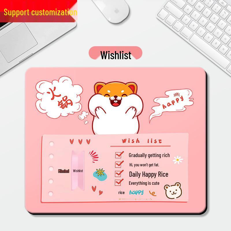 Charming Mouse Pad with Wrist Rest - Cute and Simple Desk Accessory for Girls and Students