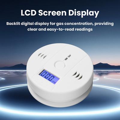 Carbon Monoxide Detector Household Smoke Alarm Gas Leak Detector High Sensitive Warning LCD Display CO Alarm Tester