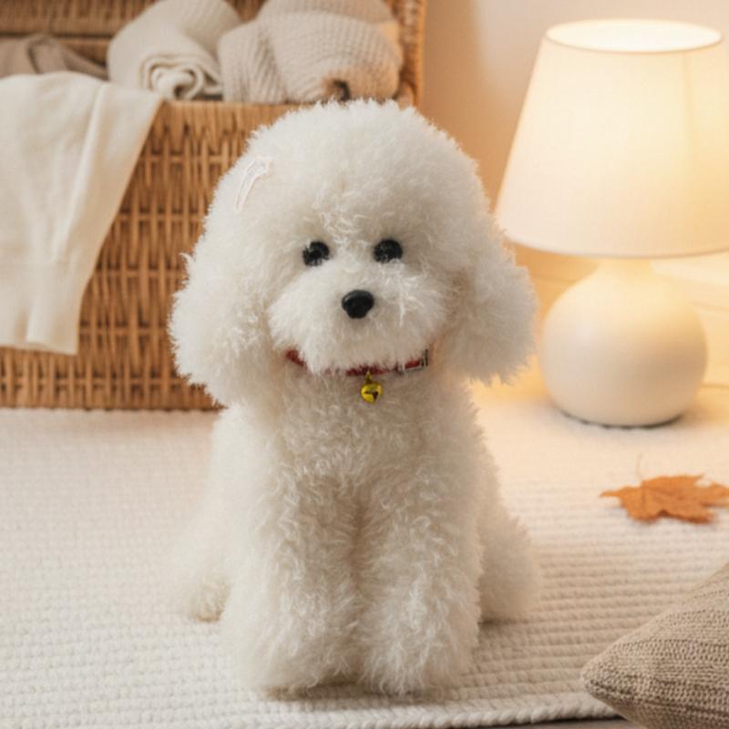 30cm 35cm 40cm Realistic Teddy Dog Lucky Simulation Dog Poodle Plush Toys Handmade Realistic Figure Toy Plush Stuffed Animals