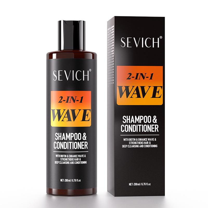 2 IN 1 Wave Shampoo for Men Strong Hold Waves Control Pomade  Non-Greasy Hair Styling Paste Wave Hair Oil Gel With Brush Anti Hair Loss Shampoo 200ml