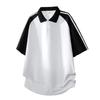 Summer Ice Silk Short Sleeve T-shirt Men's Loose Half Sleeve T-shirt Ice Silk Thin Collar Polo Shirt