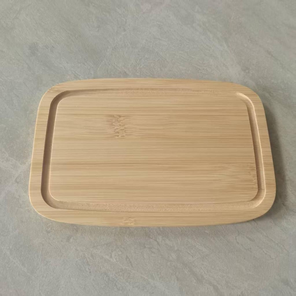 Bamboo Butter Storage Container with Transparent Lid and Tray 