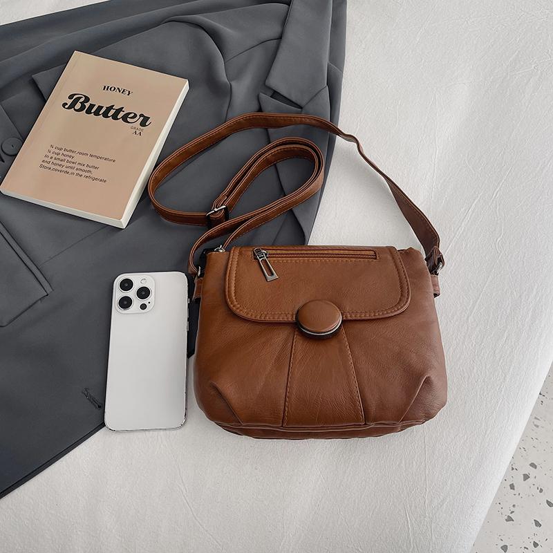 Geantă de umăr pătrată mică pentru femei, din piele moale, geantă crossbody cu compartimente, geantă pentru mamă