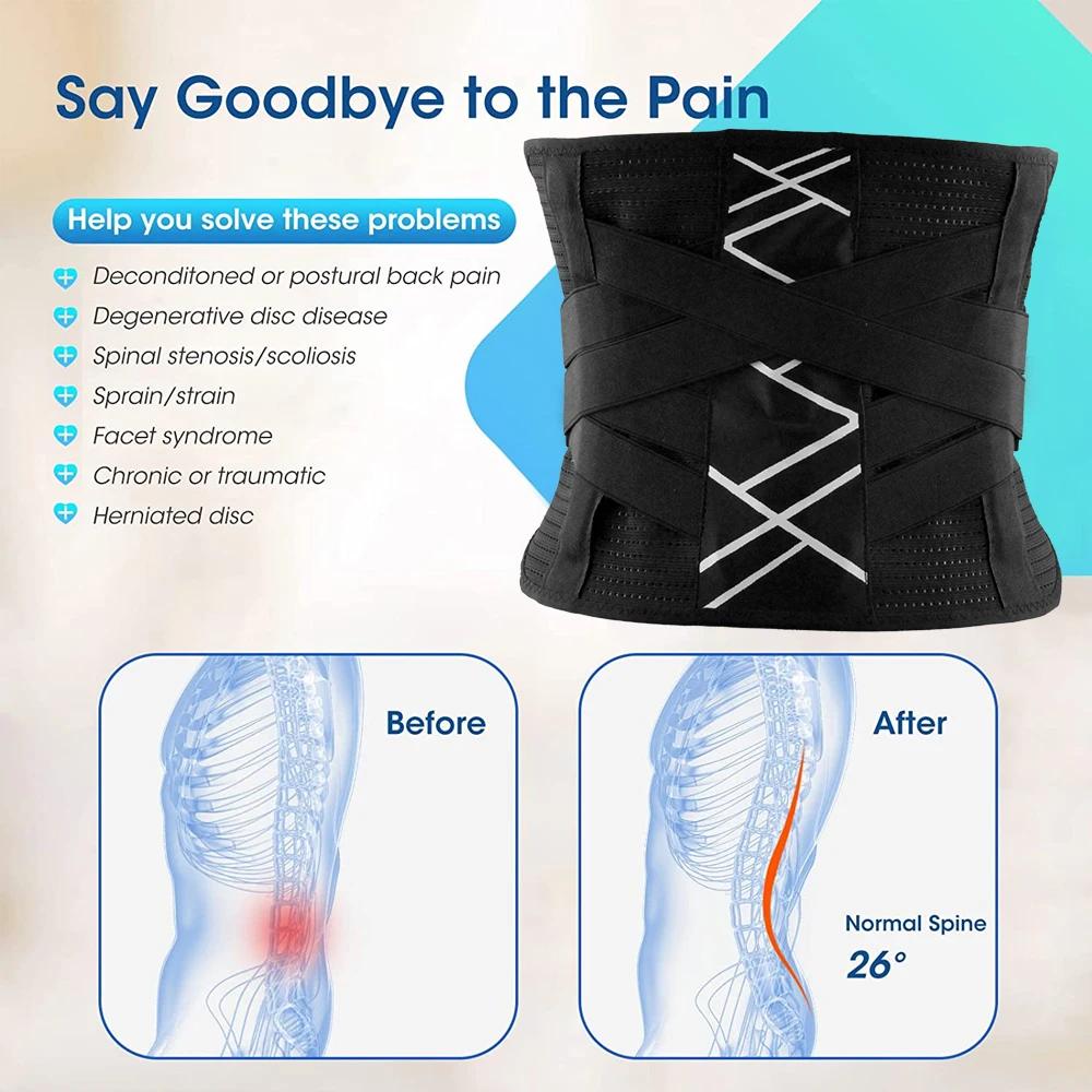 Ergonomic Back Brace For Women Men With Spine Support For Lower Back Pain Relief Posture Correction Heavy Lifting
