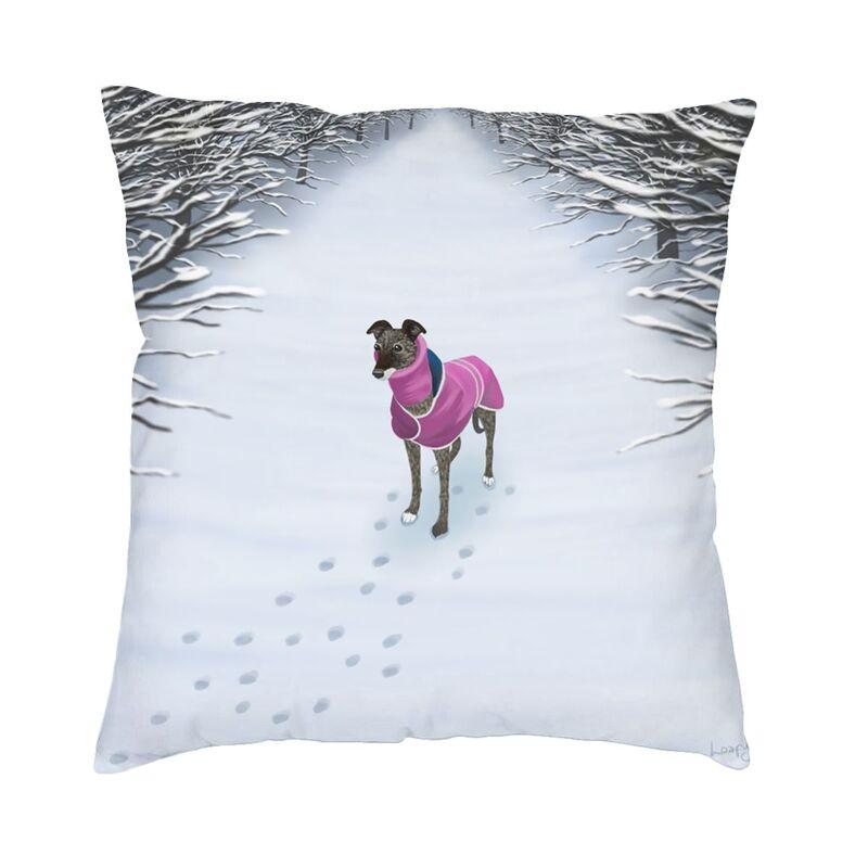 Italian Greyhound Cushion Covers 45x45cm Velvet Whippet Sihthound Dog Throw Pillow Case for Sofa Square Pillowcase Home Decor