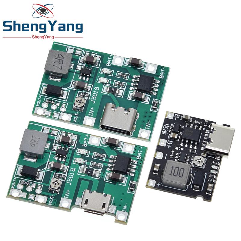 1/2/5PCS TZT NEW  Lithium Li-ion 18650 3.7V 4.2V Battery Charger Board DC-DC Step Up Boost Module TP4056 DIY Kit Parts