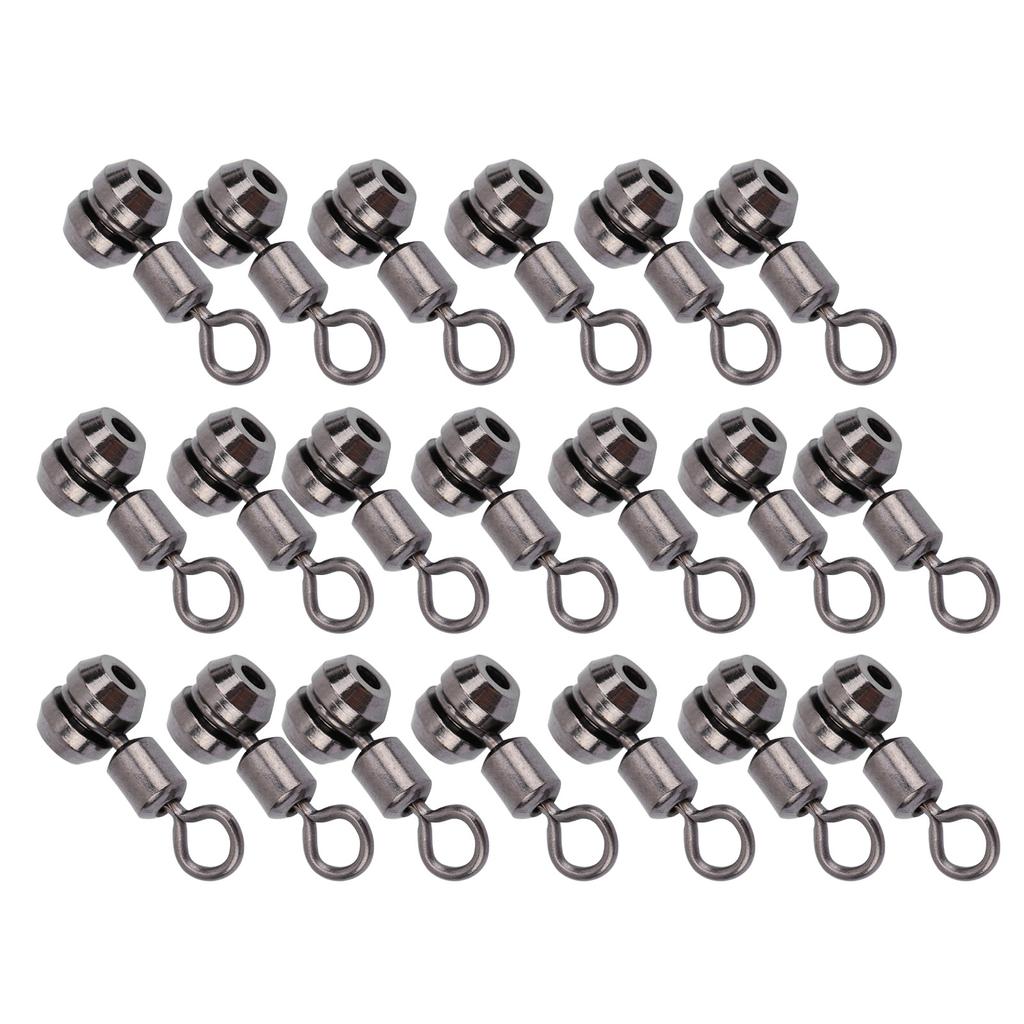 20pcs Copper Enhanced Version European Type Swivel Hook Gear Connector Fishing EquipmentL