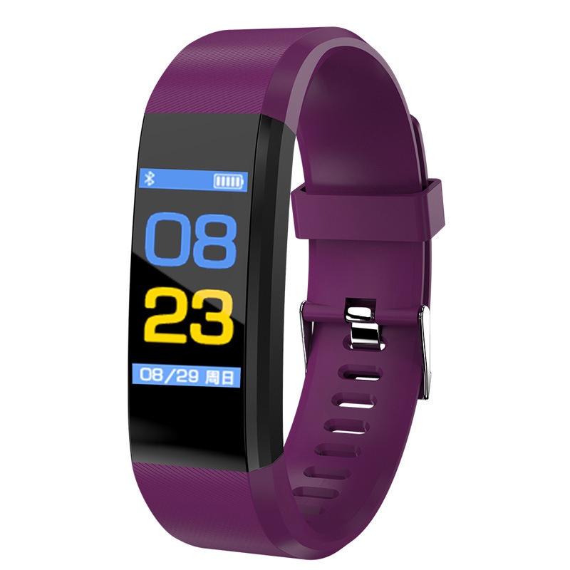 

New 115plus Color Screen Smart Bracelet Waterproof Sports Bluetooth Heart Rate Blood Pressure Gift