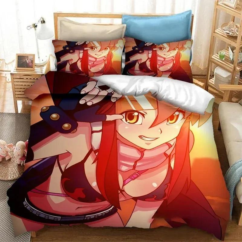 Anime Tengen Toppa Gurren Lagann Kamina Bedding Collection Boys Girls Twin Queen Size Duvet Cover Pillowcase Bed Kids Adult