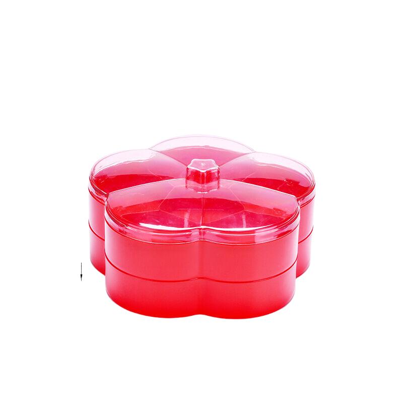 Large Capacity Nut Snack Storage Box, Double-layer Stackable Fruit Tray, Household Food Container, New Year Snack Storage Box