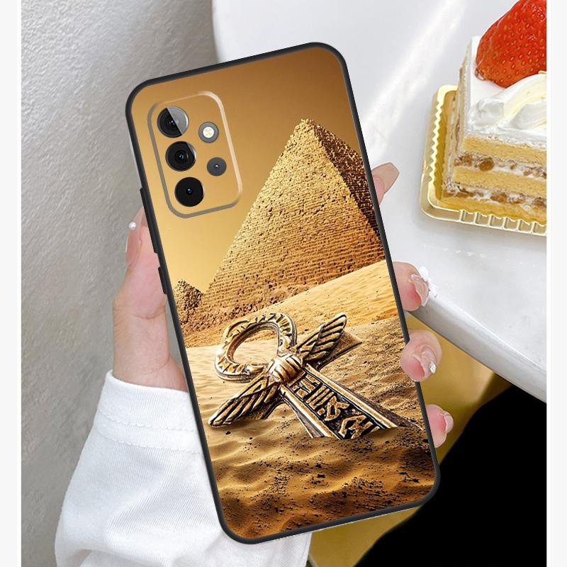 Egypt Nefertiti Anubis Ankh Case For Samsung Galaxy A55 A35 A15 A14 A34 A54 A73 A53 A33 A23 A13 A12 A32 A52 A51 Cover