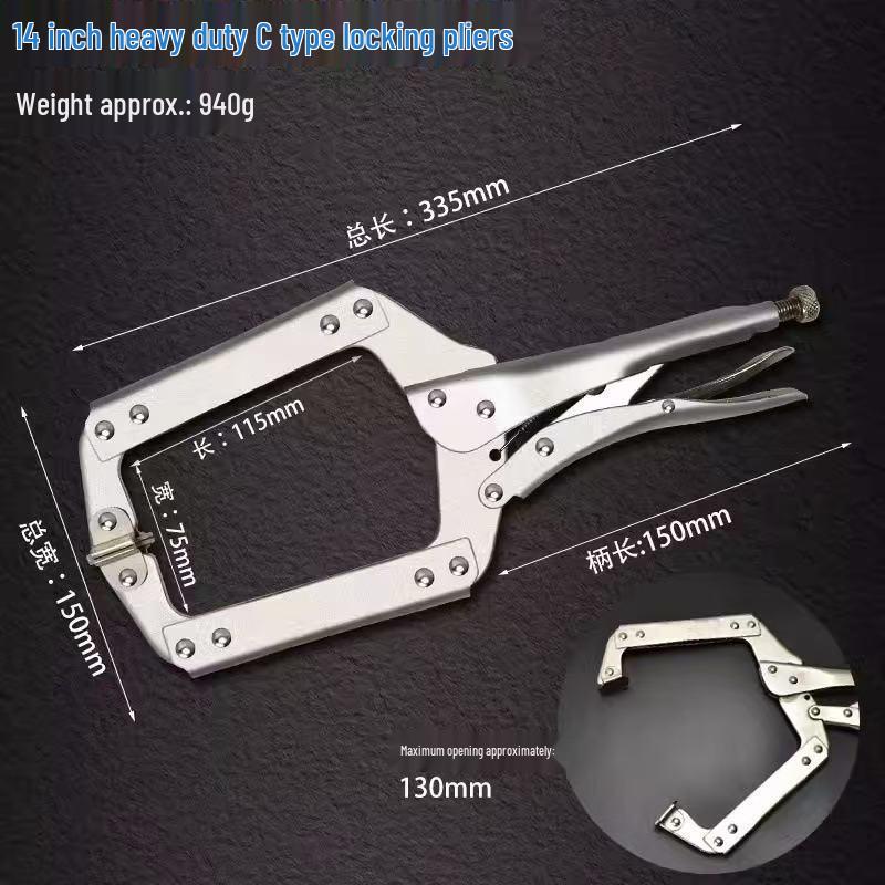 Alicates Universales Multifunción: Apertura Grande, Cabeza Plana, Fijación Rápida para Carpintería y Alineación de Tuberías