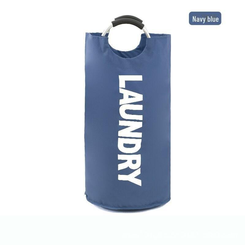 Foldable Large Oxford Cloth Laundry Basket - Washable, Portable, with Aluminum Handles