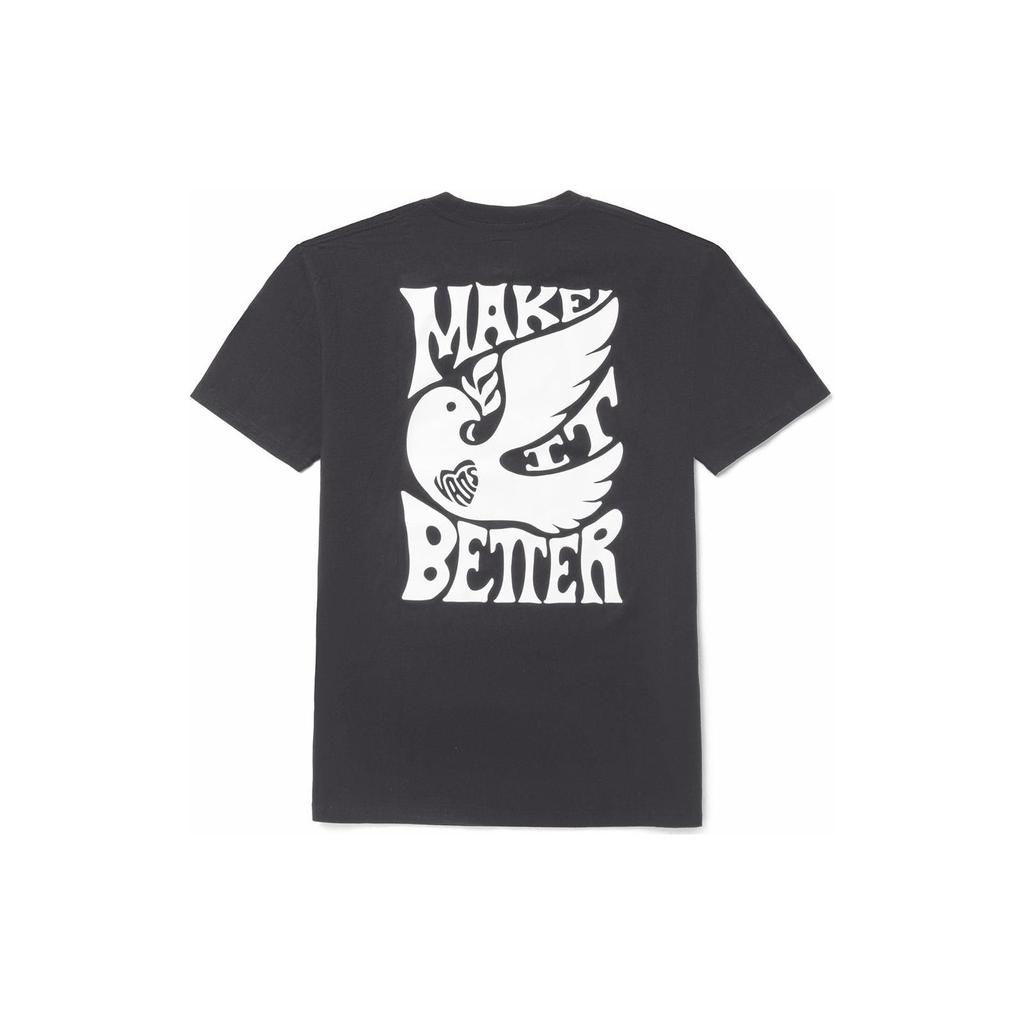Vans Make It Better Heart Shaped Letter Embroidery Short Sleeve T-Shirt Men T-Shirt Asphalt VN0A5E7B1O7