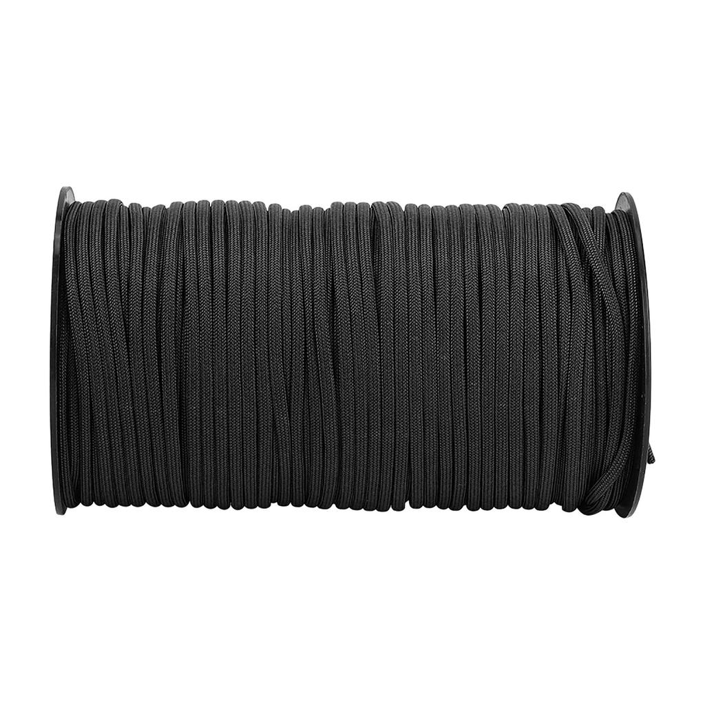 100m Outdoor Rock Parachute   Rope Survival Cord for   Hiking(Black)