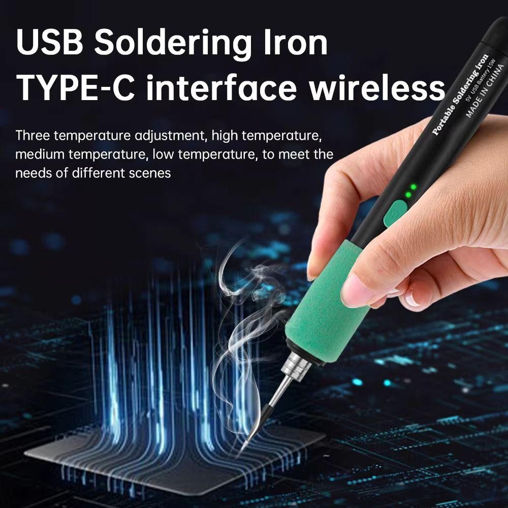 Dual-Use Function USB Soldering Iron Cordless Electric Iron Solder  DIY Projects