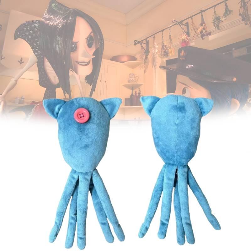 Entzückende Coraline Tintenfisch Plüschpuppe mit weichem Kristall-Samtmaterial für Kinder