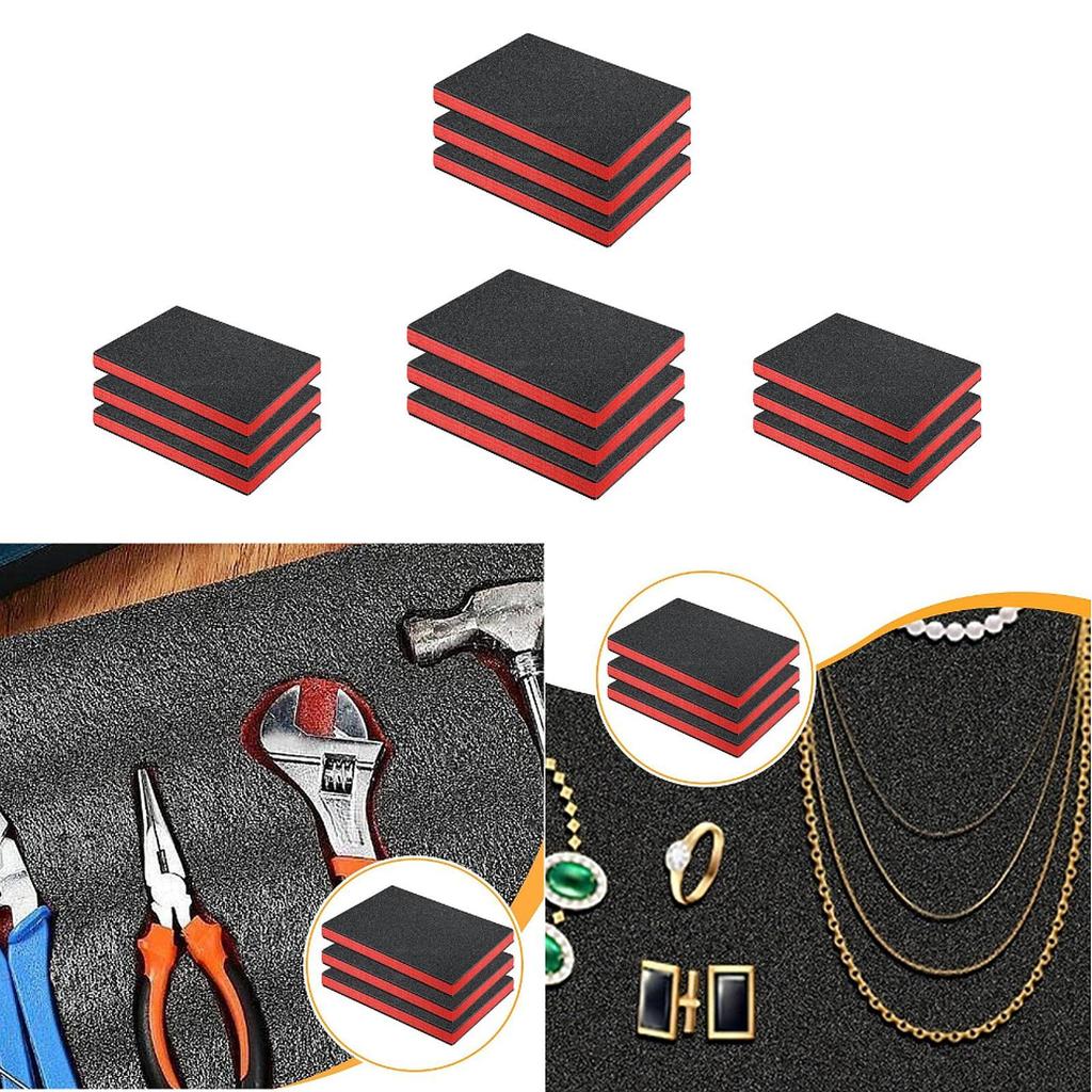 3 Pieces Tool Box Foam Inserts Easy To Use Professional Portable Removable for Transport Camera Case Padding Storage Toolbox