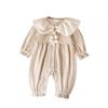 Camellia Spring Newborn Girl Coverall Long Sleeve Bodysuit