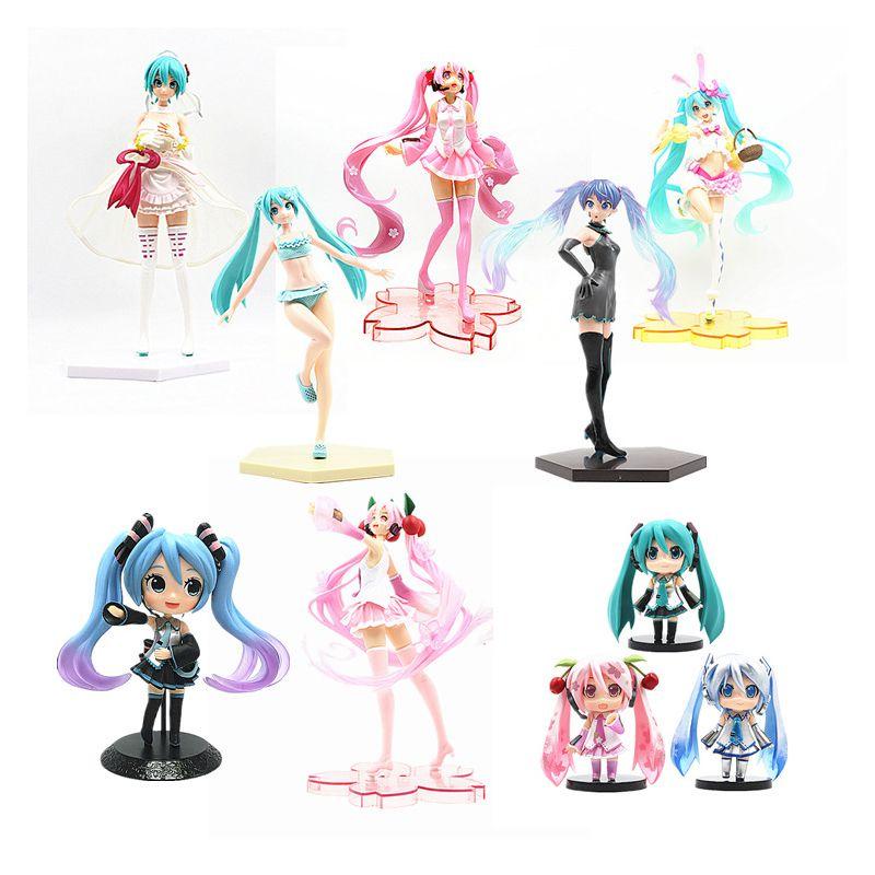 Hatsune Miku Cartoon Virtual Singer Manga Statue Figurines Stunning Collectible Model Toy