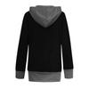 Womens Fashion Patchwork Pullover Tops Long Sleeves Loose Coat Casual Jackets