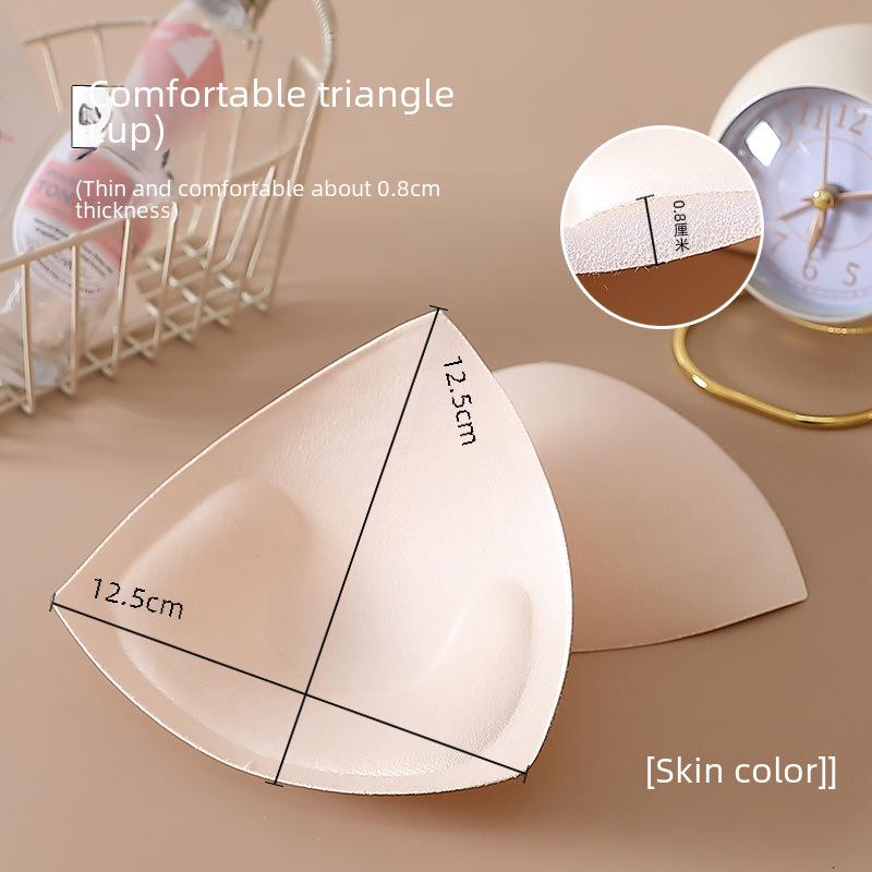 Triangular Breathable Sports Bra Sponge Insert with Anti-Exposure and Sweat-Absorbent Cotton Pad.