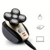 Ergonomischer wiederaufladbarer multifunktionaler Herren 5-in-1 Rasierer - Nass-/Trocken-Pflege-Essentials für die Glatzenpflege